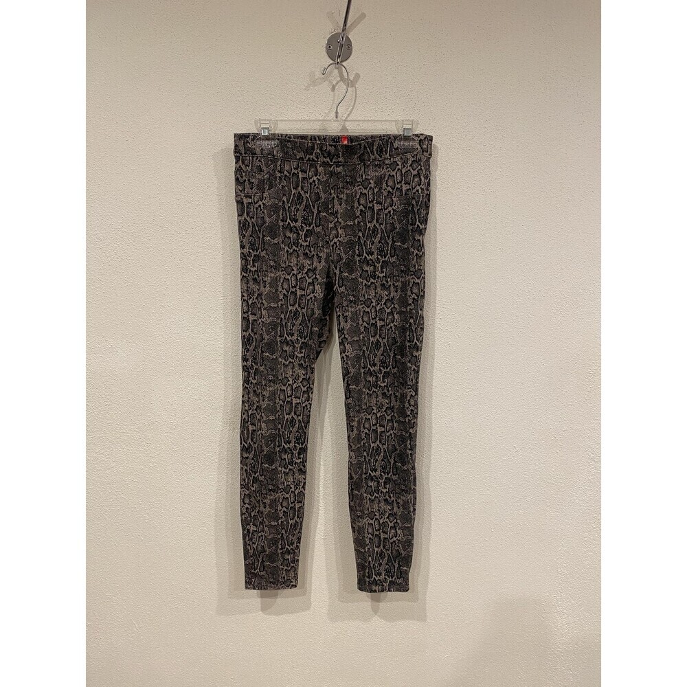 Spanx Jeggings Womens Medium Brown Snake Animal Print Shaping Jegging Pants